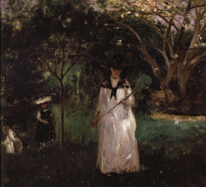 Berthe Morisot fjarilsjkt oil painting image